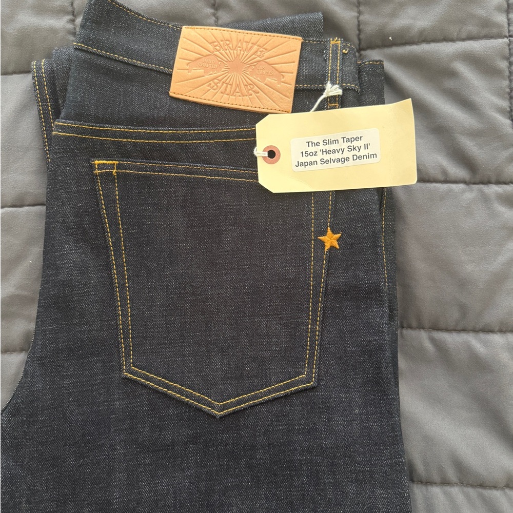 Brave Star Men's Slim Taper Jeans - 15oz “Heavy Sky ll” (Brand New) - Picture 2 of 3